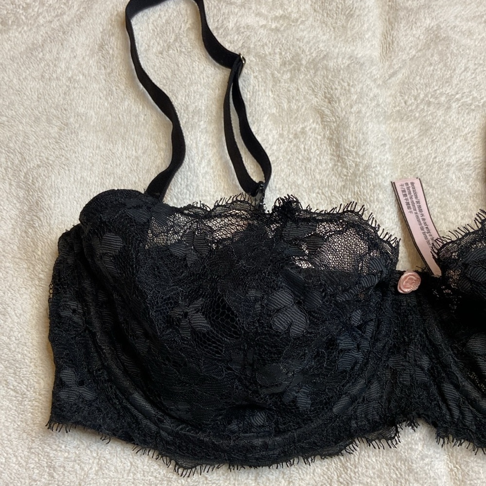 Victoria’s Secret Push-Up Without Padding Black Lace Bra. Size 34D - Picture 4 of 7